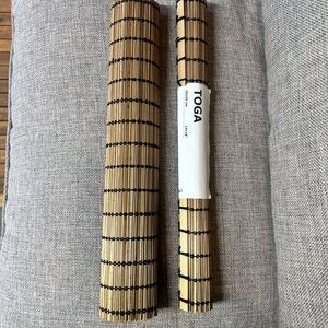 TOGA Natural and Black Bamboo Mats